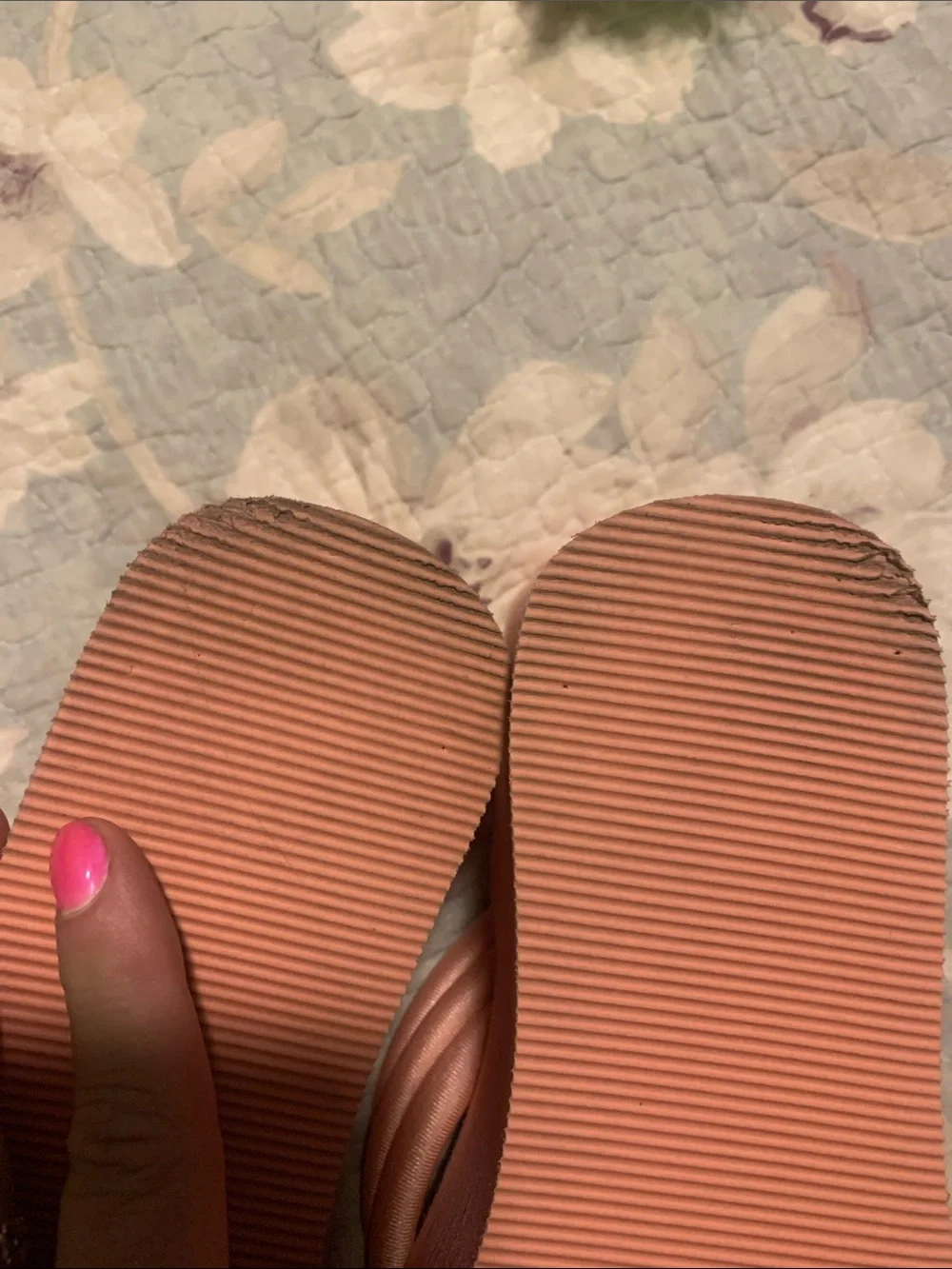 Always Pretty Women's Peach/pinkPlatform Flip-Flop Sandals Size 9